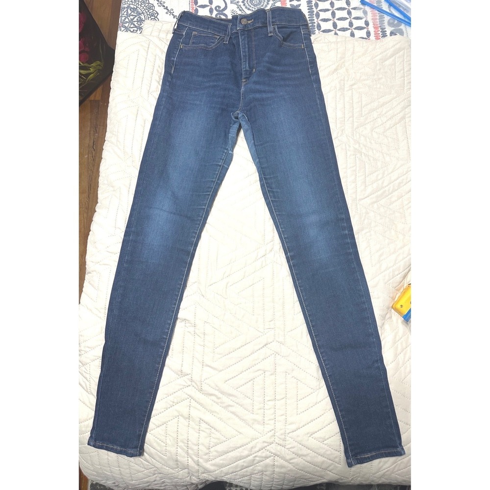 Levis 720 High Rise Super Skinny Jeans Dark Wash Denim Womens Size 29